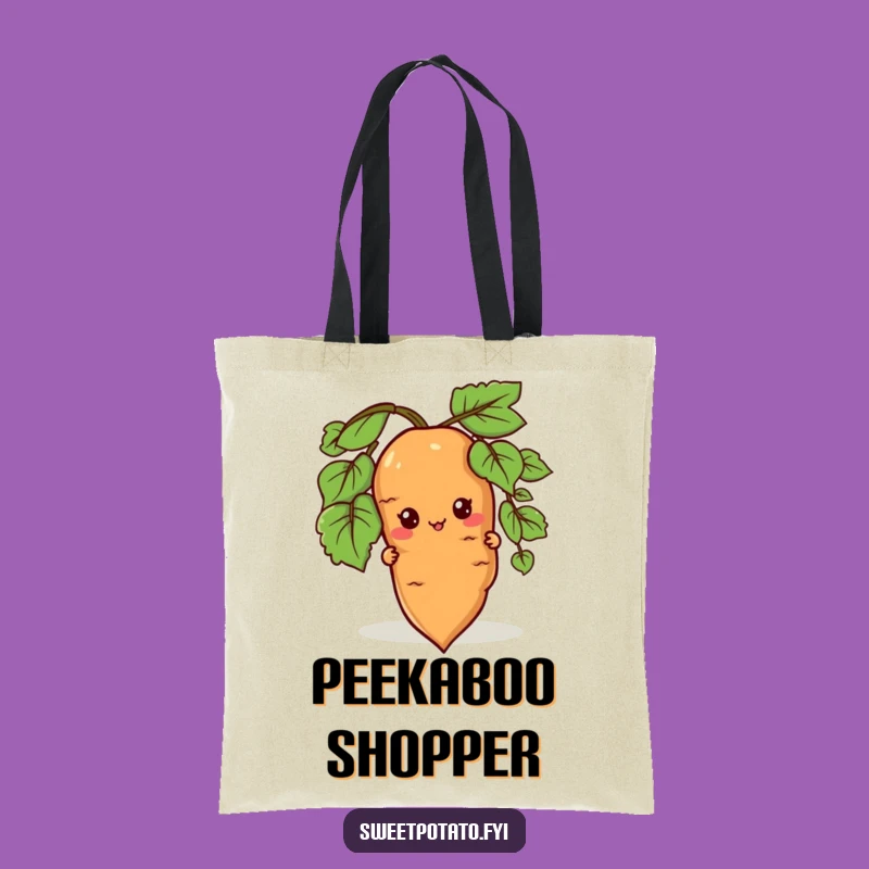 Funny Peeking Sweet Potato Tote Bag - Carry Your Secrets in Style!