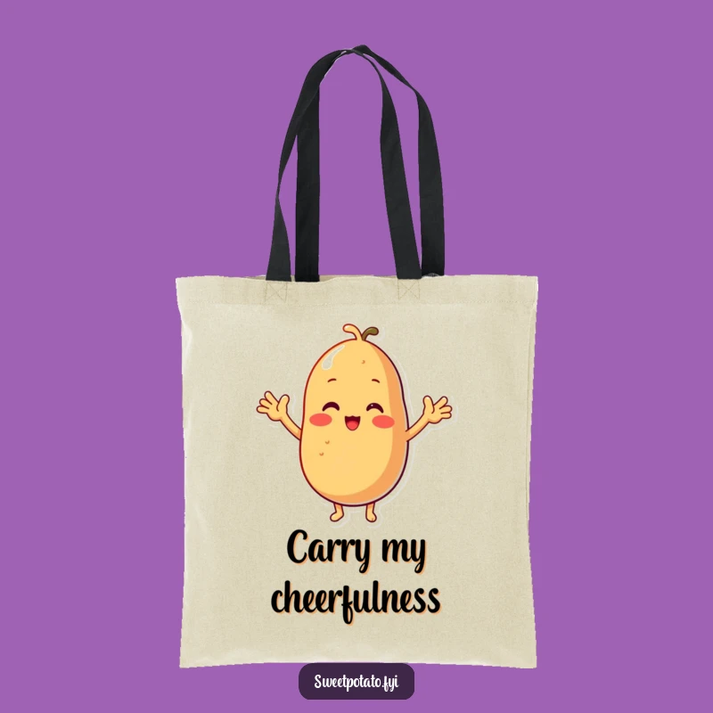 Funny Sweet Potato Cheer Tote Bag - Tiny Arms, Big Style, Spud Gift!