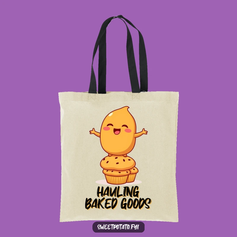 Funny Sweet Potato Tote Bag: Carry Your Goods with Balancing Character Fun