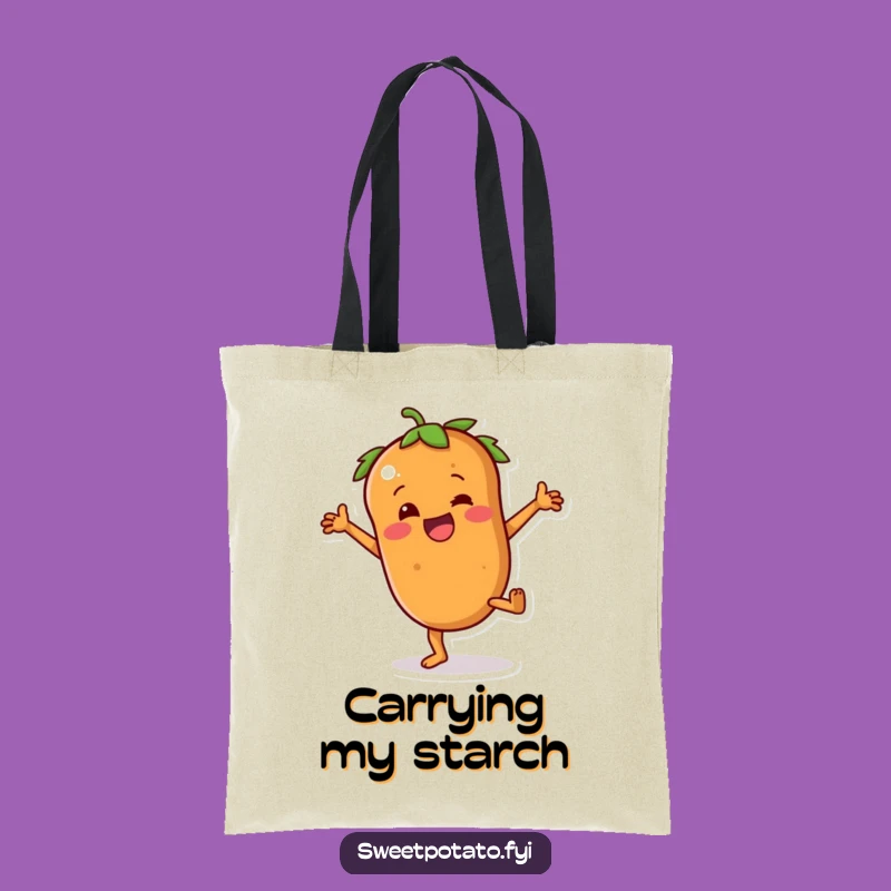 Funny Sweet Potato Tote Bag: Cartwheel Attempt, Stylish & Humorous Gift