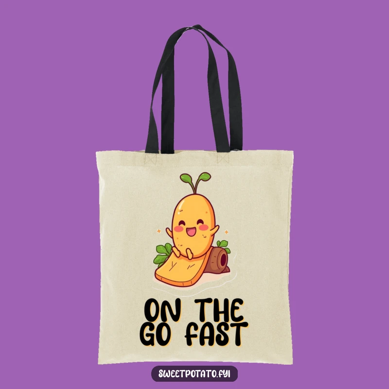Funny Sweet Potato Yam Slide Tote Bag - Whimsical Adventure Carryall Gift