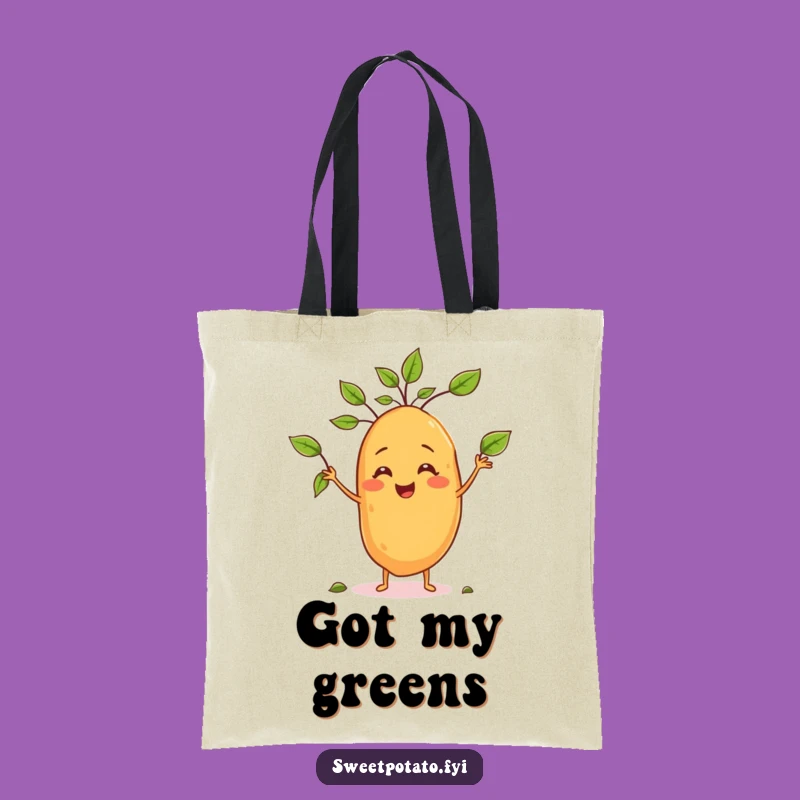 Funny Sweet Potato Juggling Leaves Tote Bag - Carry Your Laughs Casually